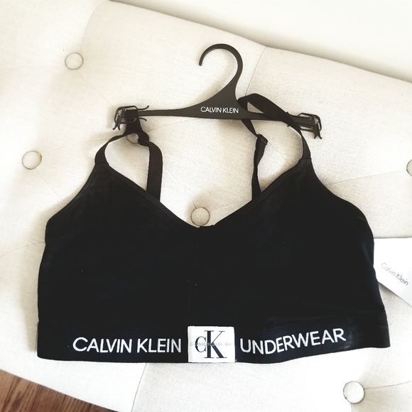 SOLD Calvin Klein Monogram Triangle Bralette 1X - Picture 2 of 5